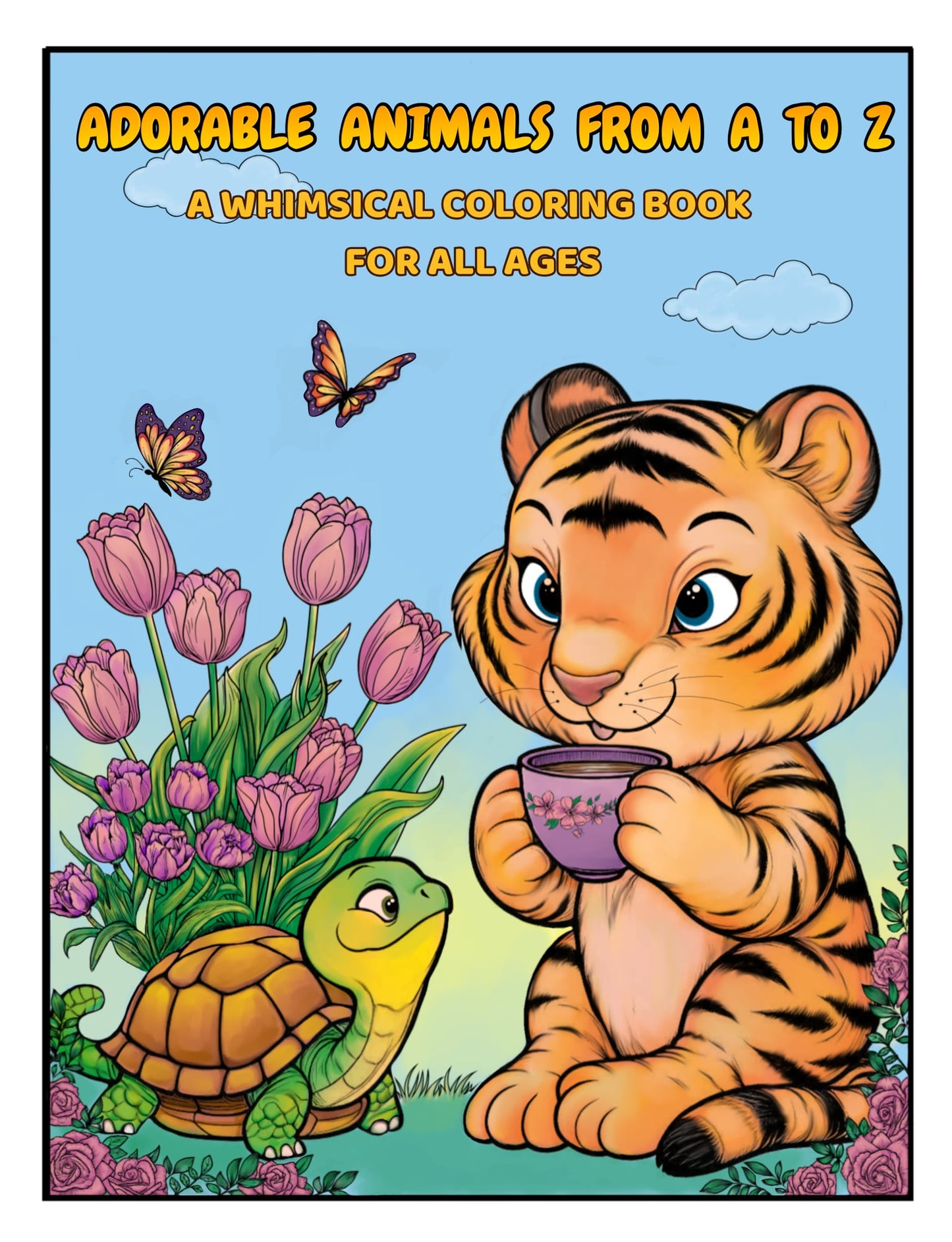 RESTOCKING SOON! Adorable Animals from A to Z. A Whimsical coloring book for ALL ages!
